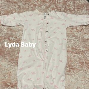 Lyda Baby Pink Whale Onesie
